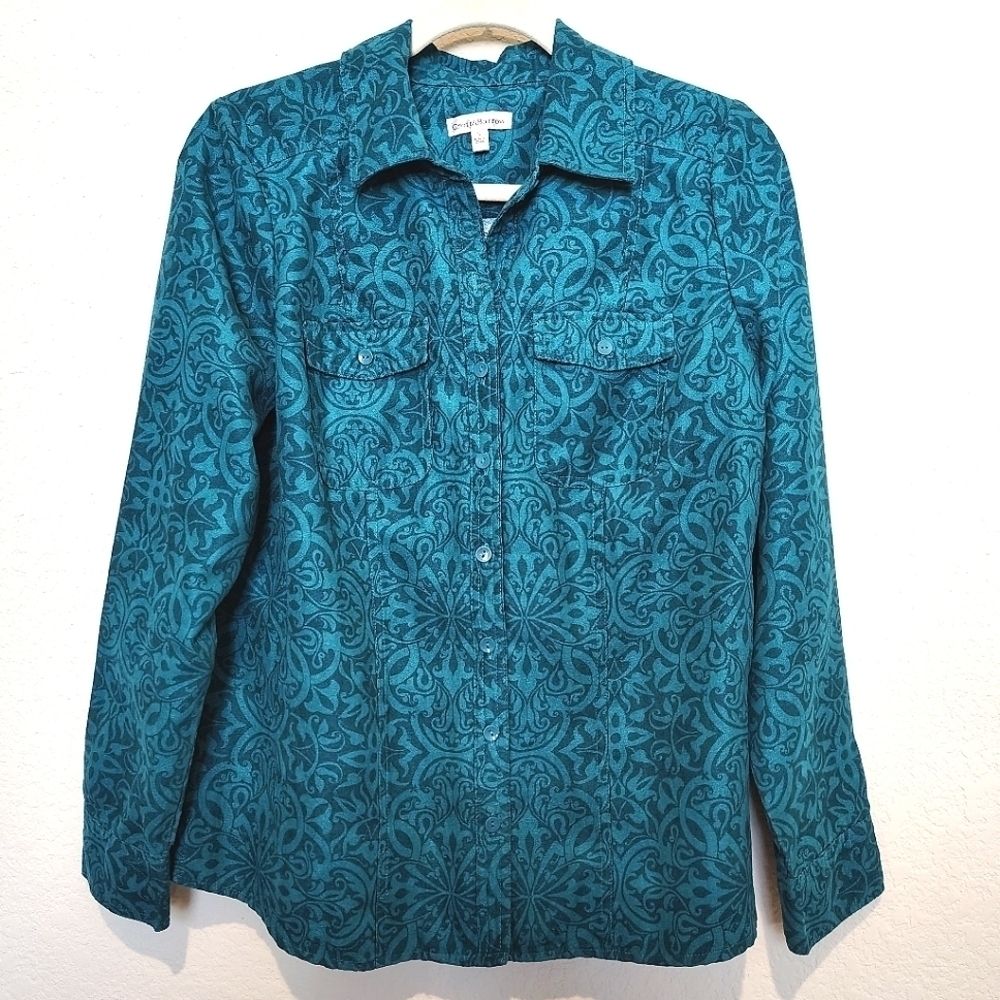 Croft & Barrow Teal 🩵 Paisley Shirt